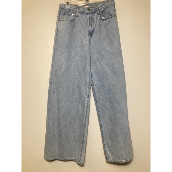 TWP Light Wash Denim Tiny Dancer Extra Wide Leg Blue Jeans Sz 27 - Picture 1 of 3